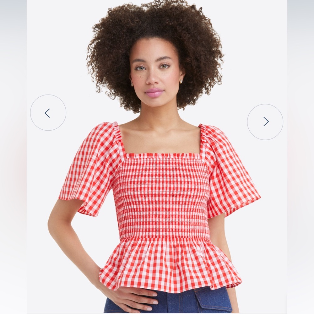 NWT gingham top